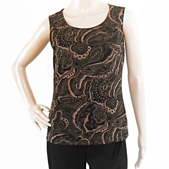 Liz Claiborne Brown Paisley Cami - Picture 3 of 7